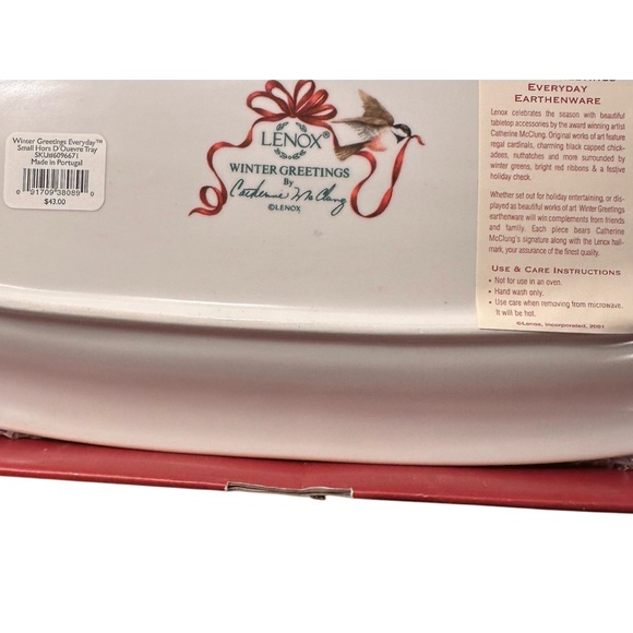 Lenox Winter Greeting Everyday Small Hors D’oeuvre Tray - Picture 2 of 4